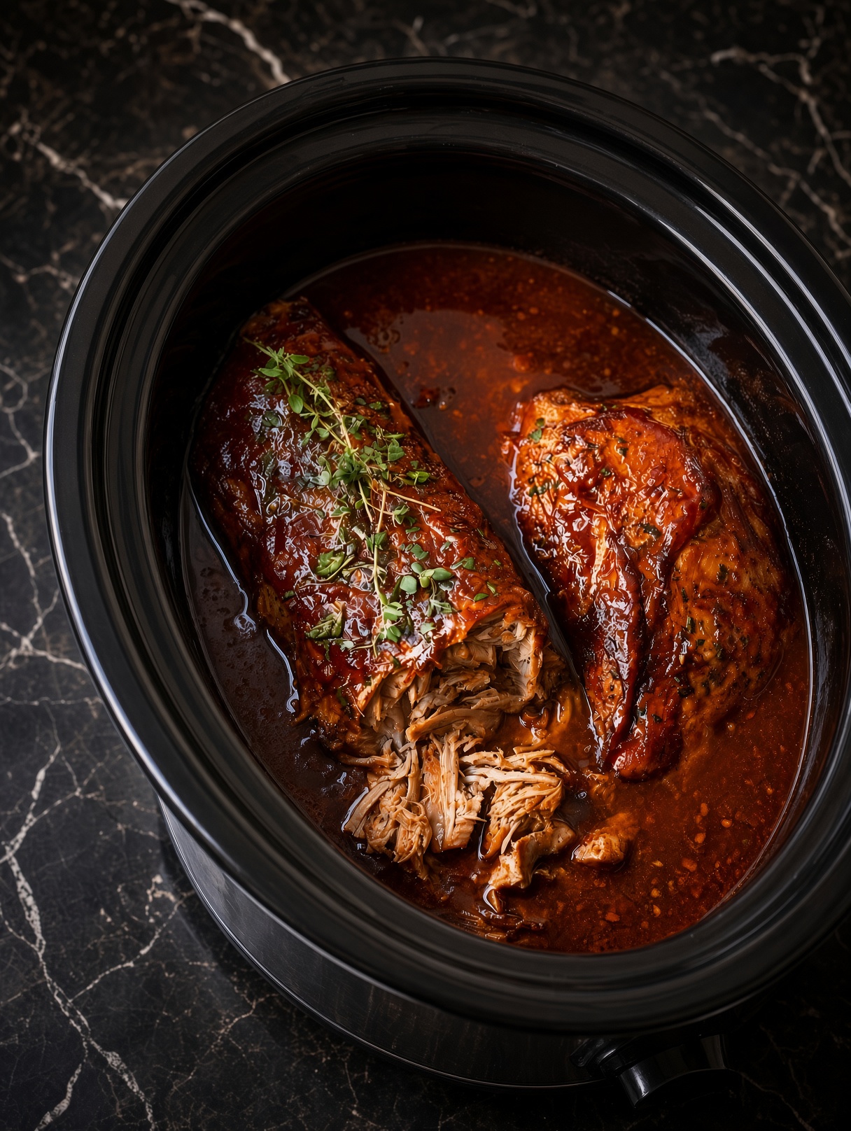 Slow Cooker Honey BBQ Pork Tenderloin