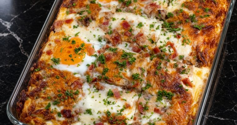 Sausage Hash Brown Breakfast Casserole