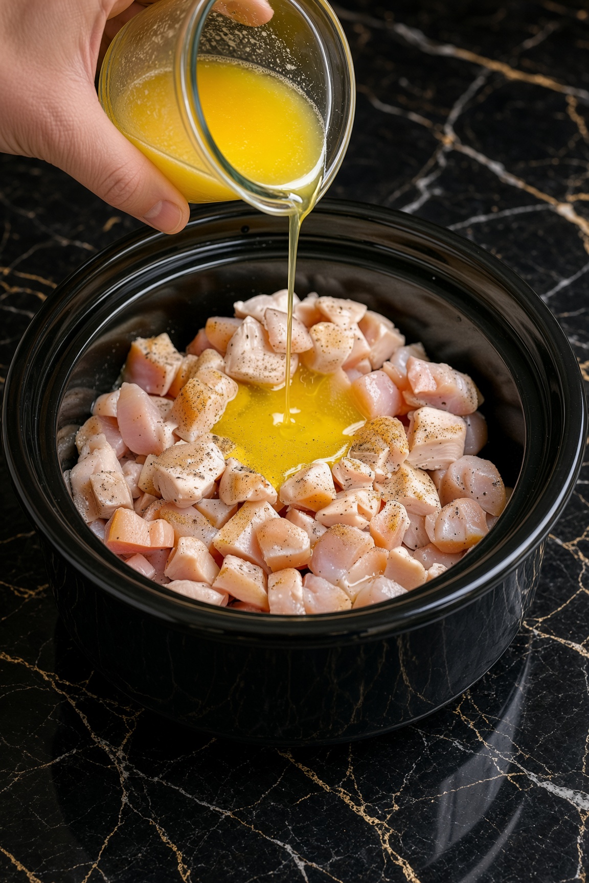 Slow Cooker Amish Garlic Butter Chicken Noodles