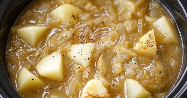 Slow Cooker Onion and Potato Soup