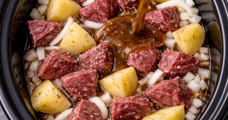 Slow Cooker Beef Tips and Potatoes