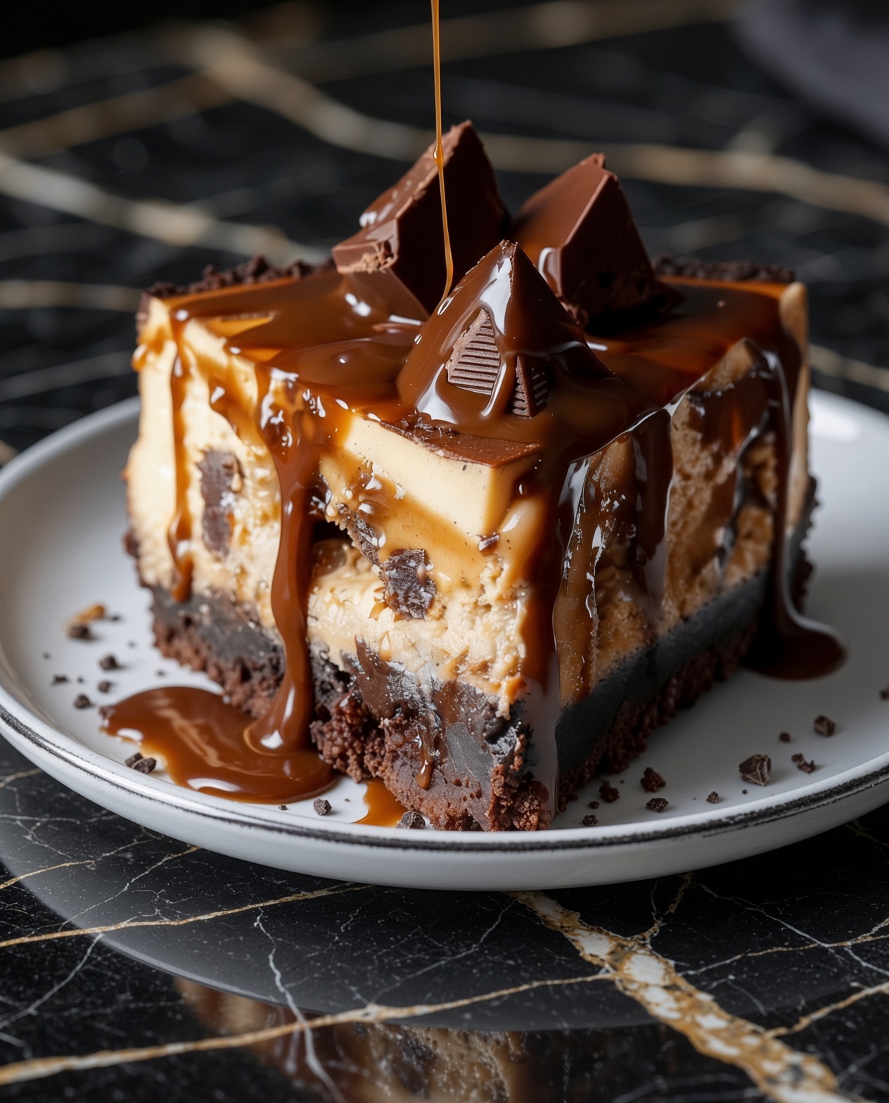 Caramel Brownie Cheesecake