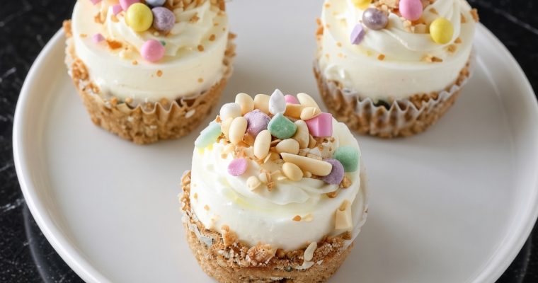No Bake Mini Egg Cheesecake