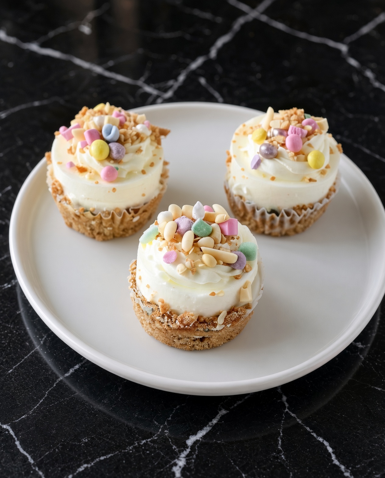 No Bake Mini Egg Cheesecake