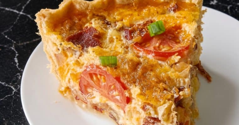 BACON ONION TOMATO PIE