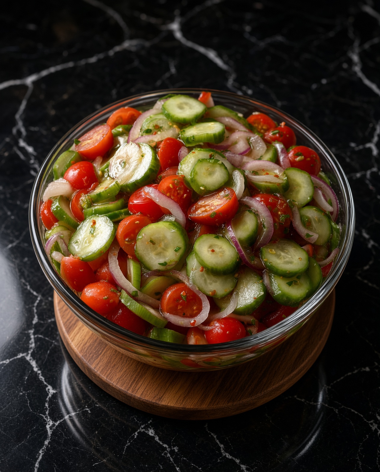 Marinated Cucumbers, Onions and Tomatoes