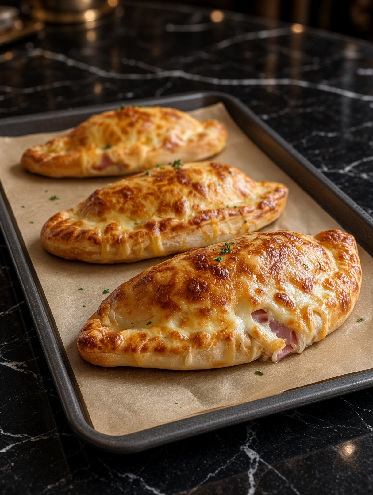 Ham and Cheese Calzones