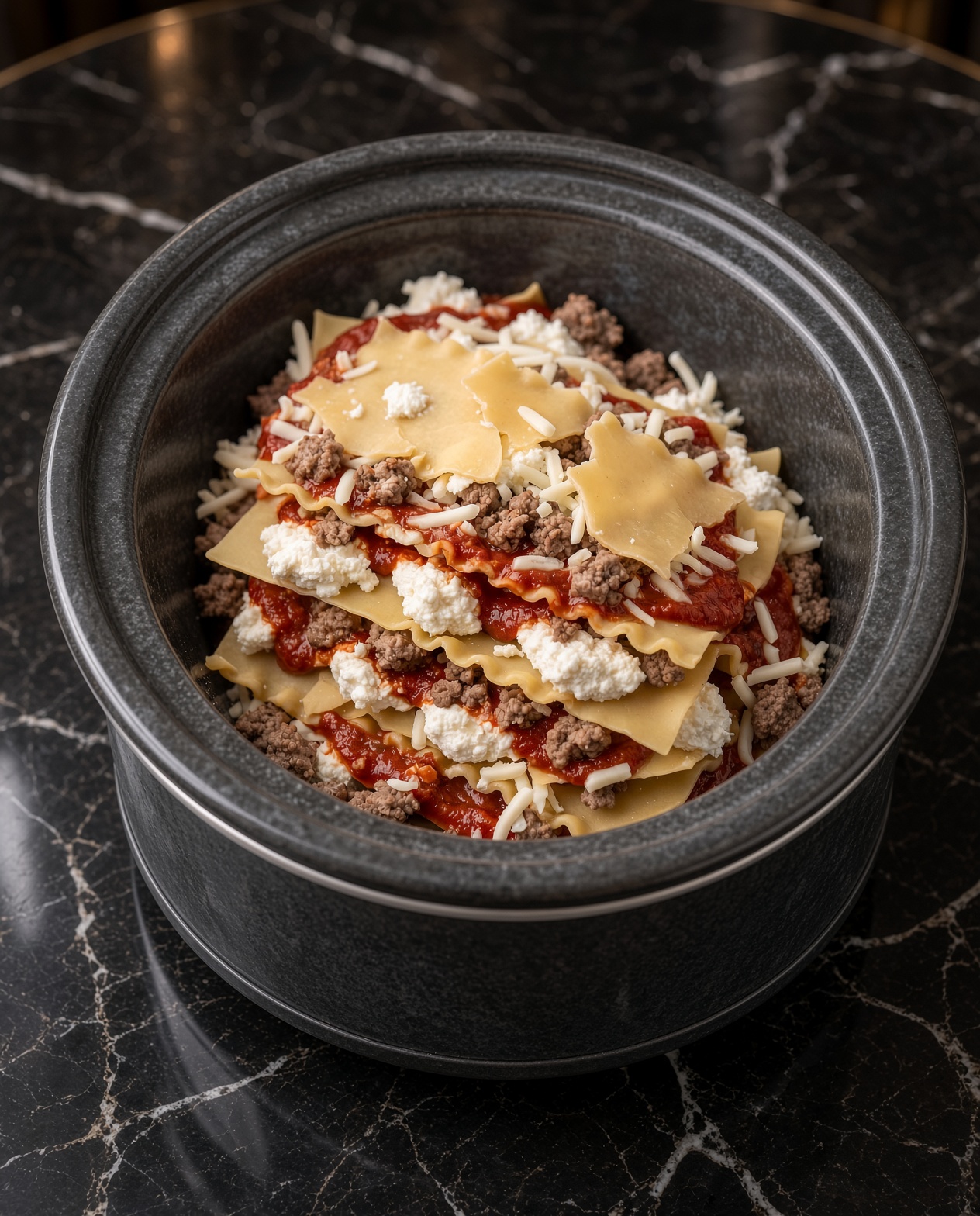 Slow Cooker Patriots Day Lasagna