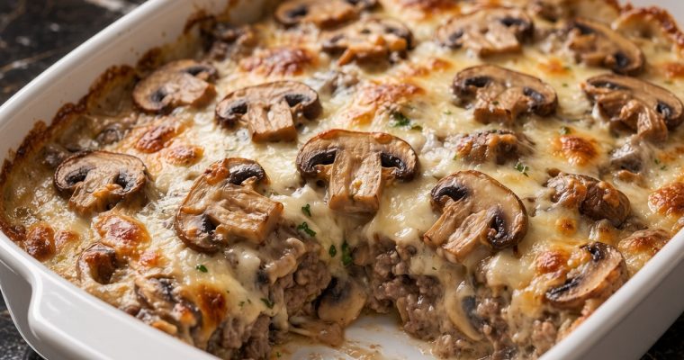 Hamburger Mushroom Bake