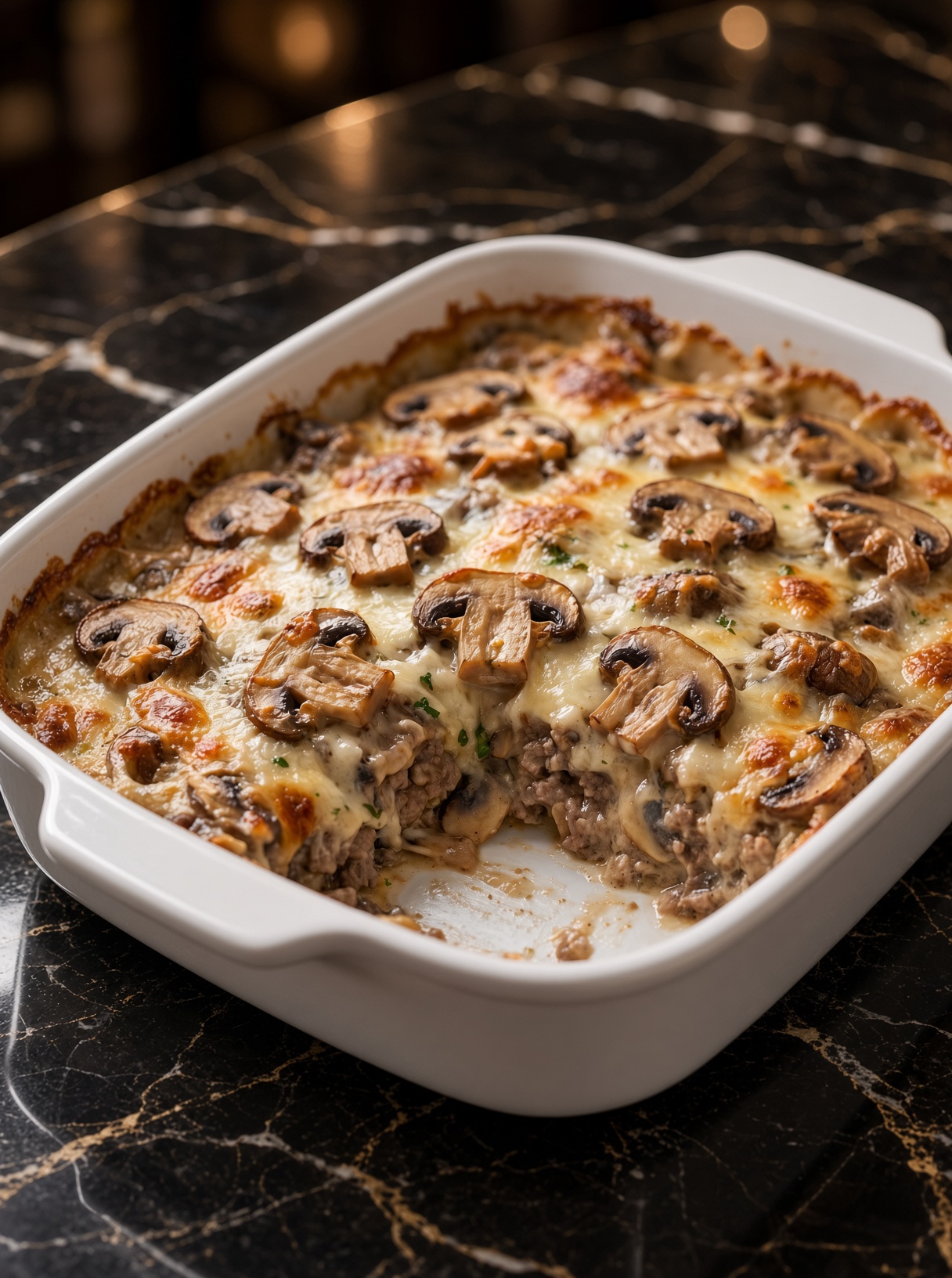 Hamburger Mushroom Bake