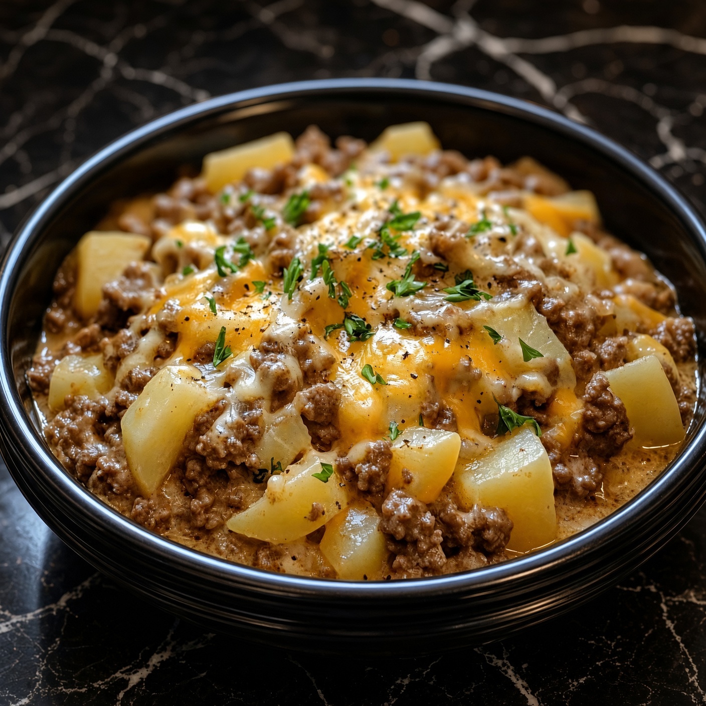 Easy 5-Ingredient Hamburger & Potato Casserole