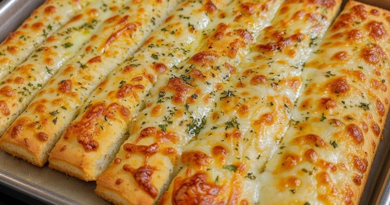 Homemade Cheesy Garlic Breadsticks