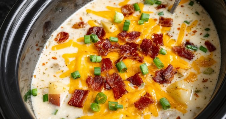 Slow Cooker Loaded Potato Soup