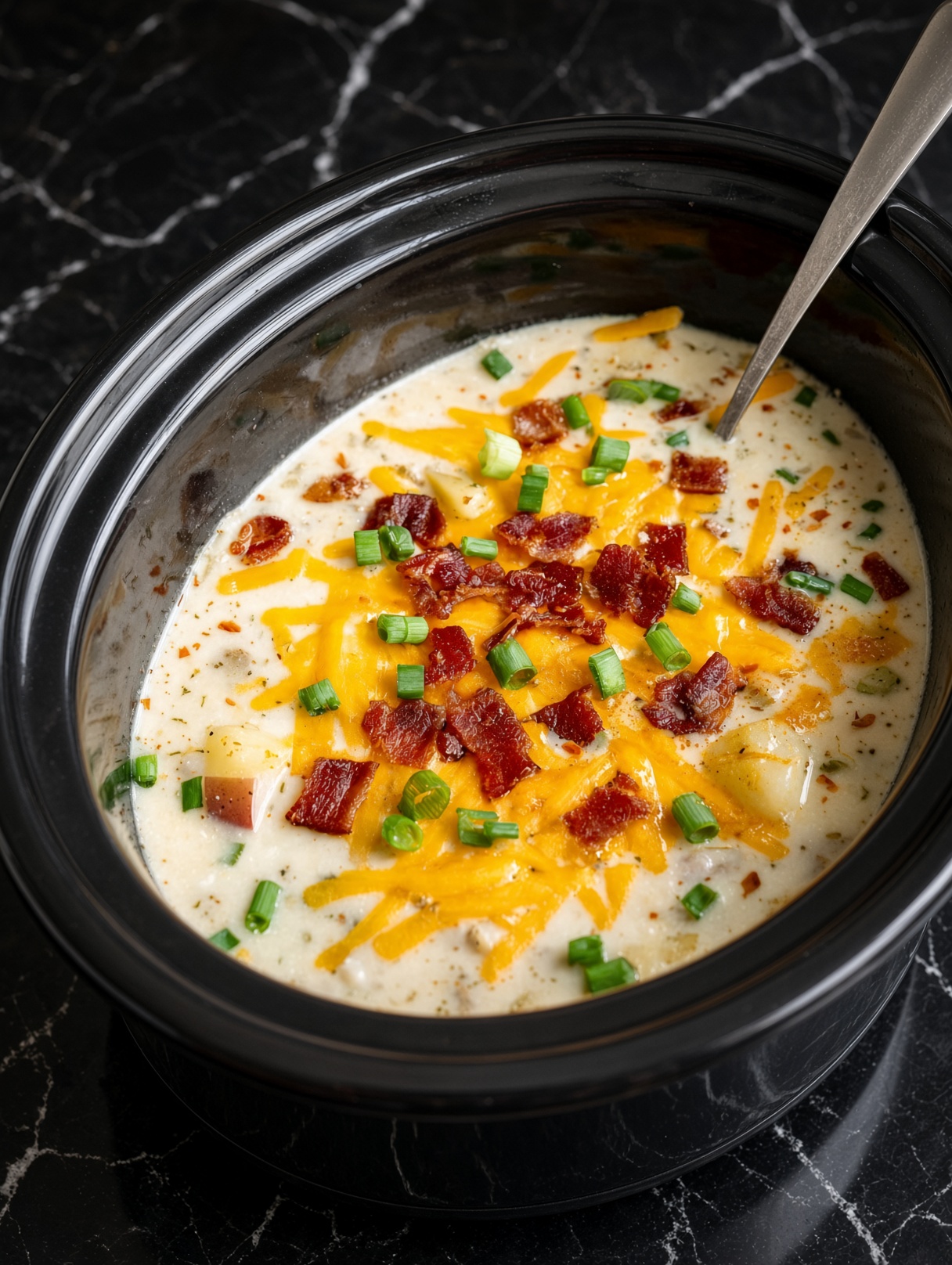 Slow Cooker Loaded Potato Soup
