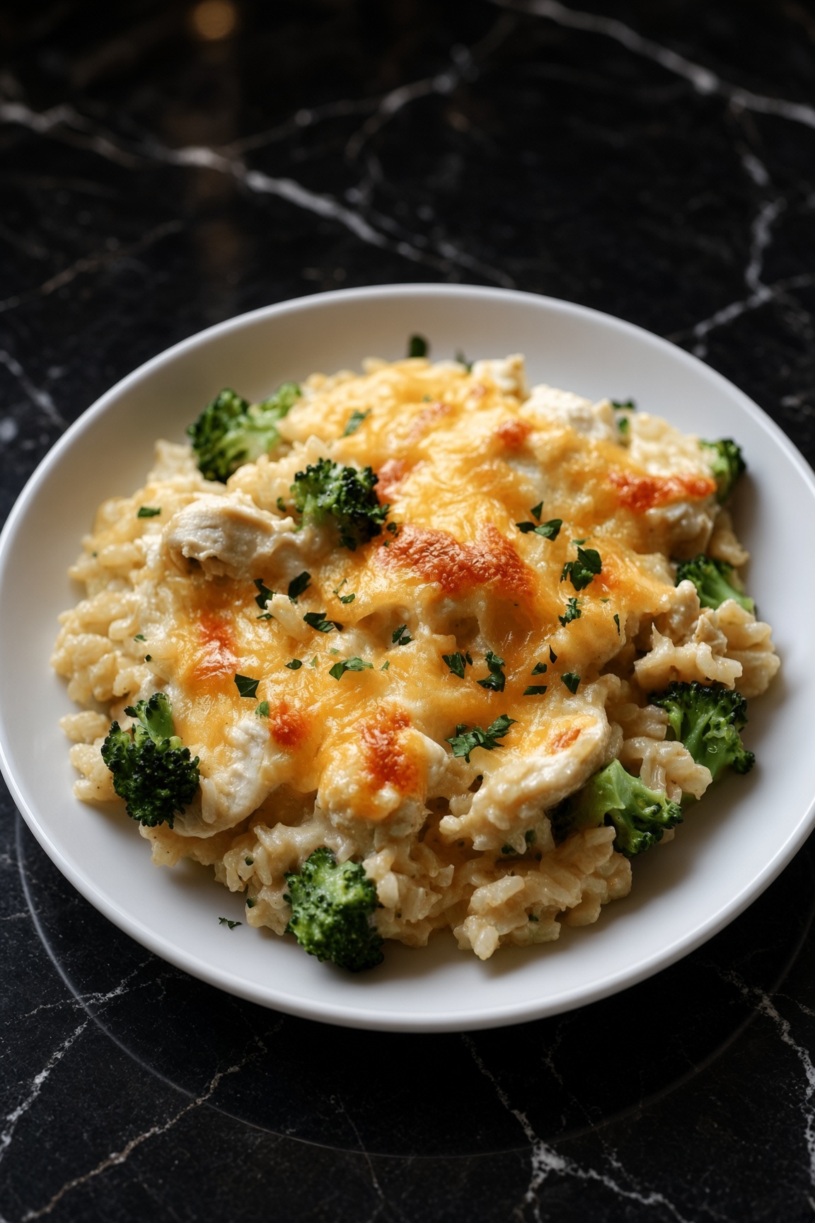 One Pot Cheesy Chicken Broccoli Rice Casserole