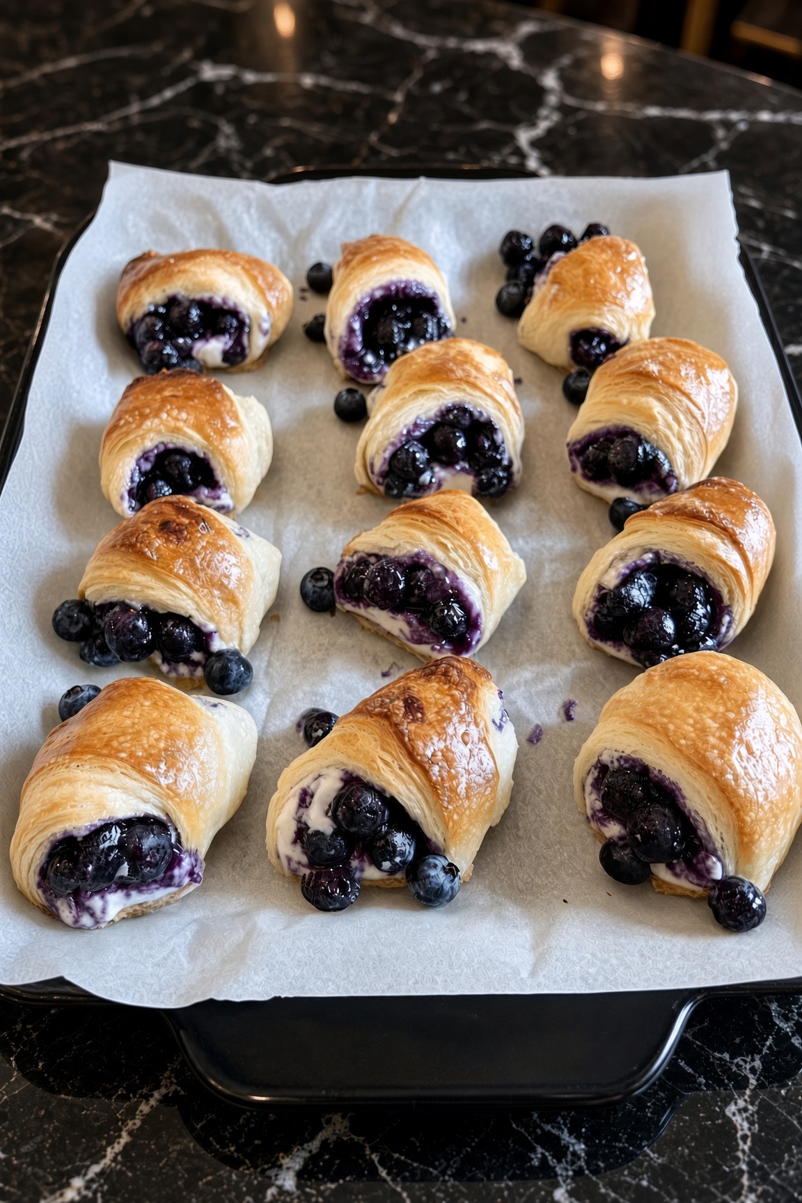 5 Ingredient Blueberry Cheesecake Rolls