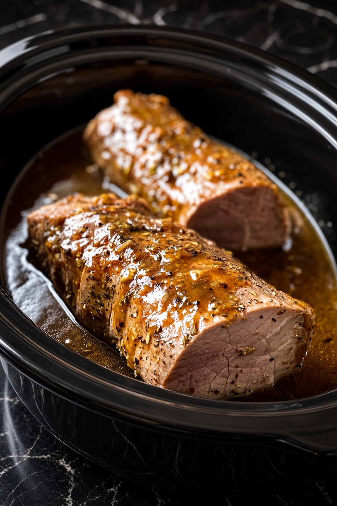 Slow Cooker Maple Dijon Pork Tenderloin