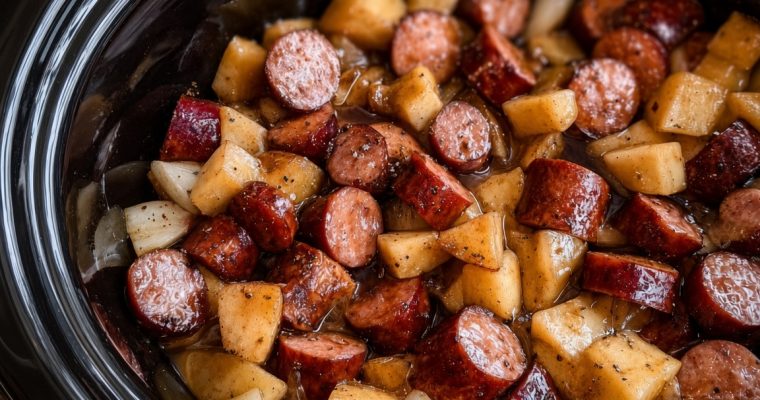 Slow Cooker Apple Kielbasa