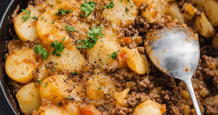 Hobo Casserole Rustic Ground Beef and Potato Bake