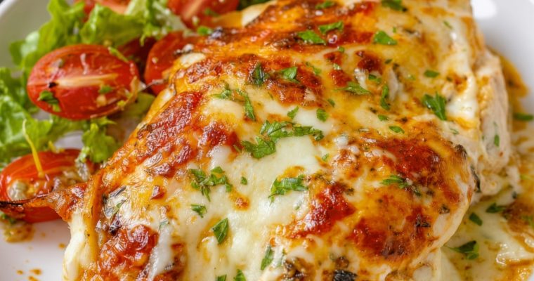 Cheesy Mozzarella Chicken Bake