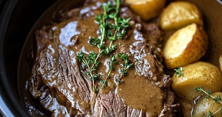 Slow Cooker Pot Roast with Gravy