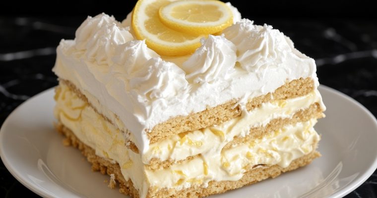 No-Bake Lemon Eclair Cake