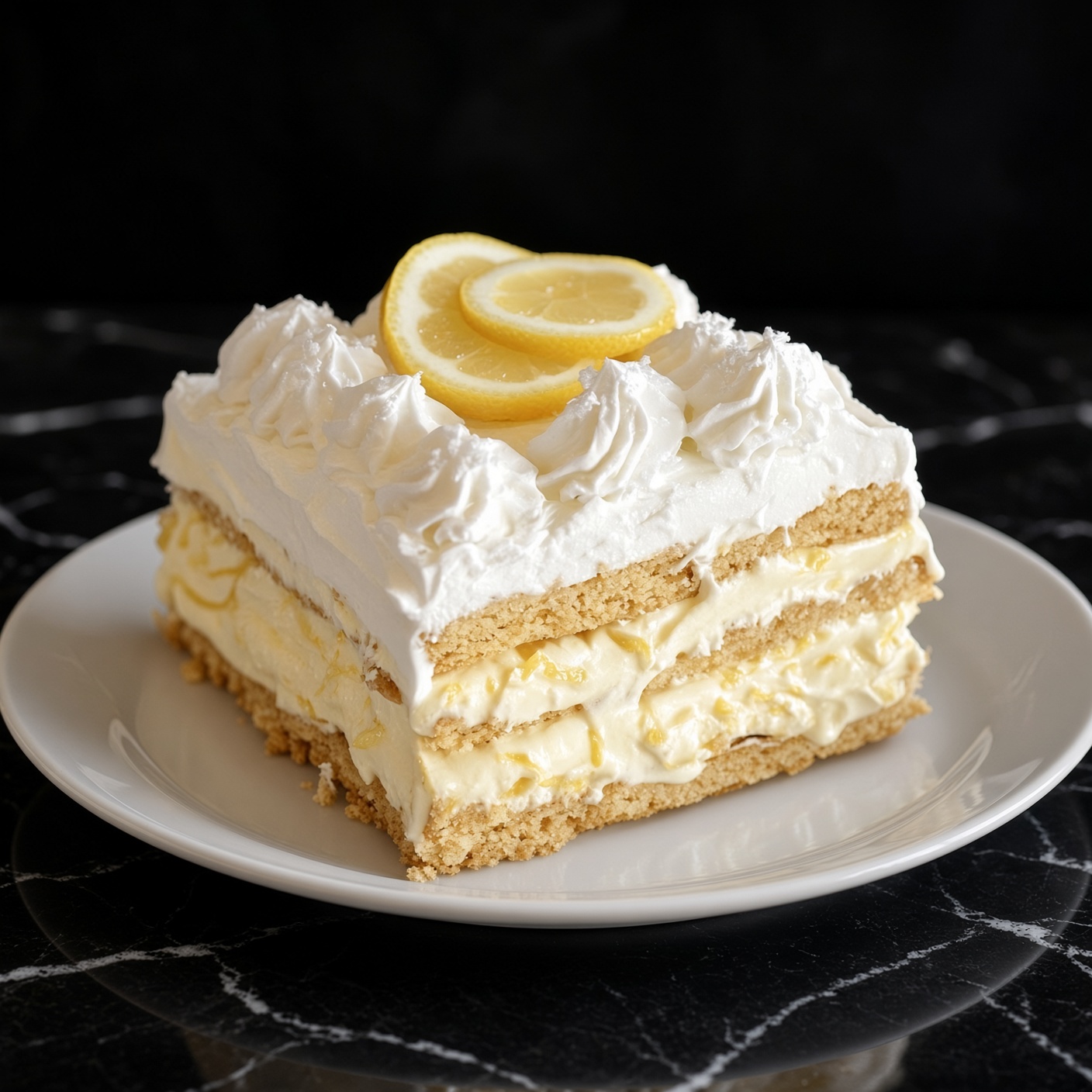 No-Bake Lemon Eclair Cake