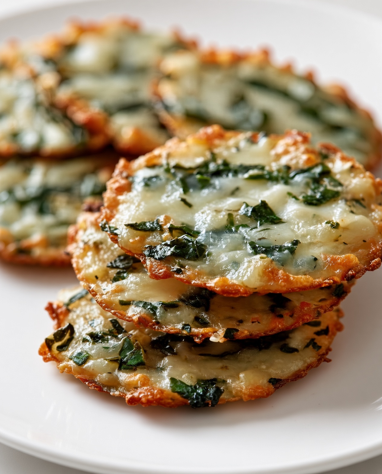 Spinach Dip Cheese Crisps