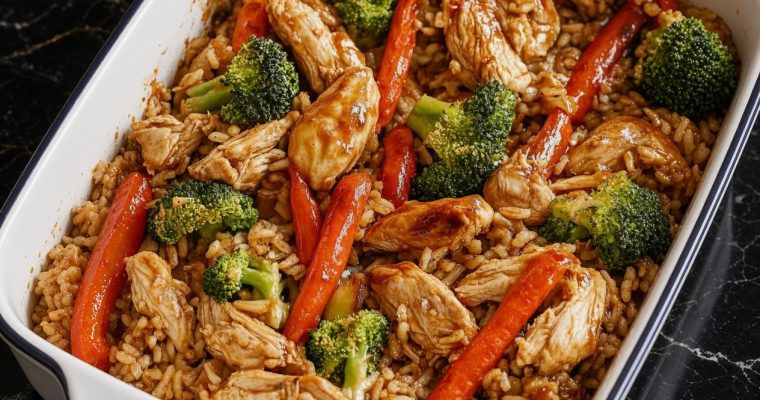 Teriyaki Chicken and Rice Casserole