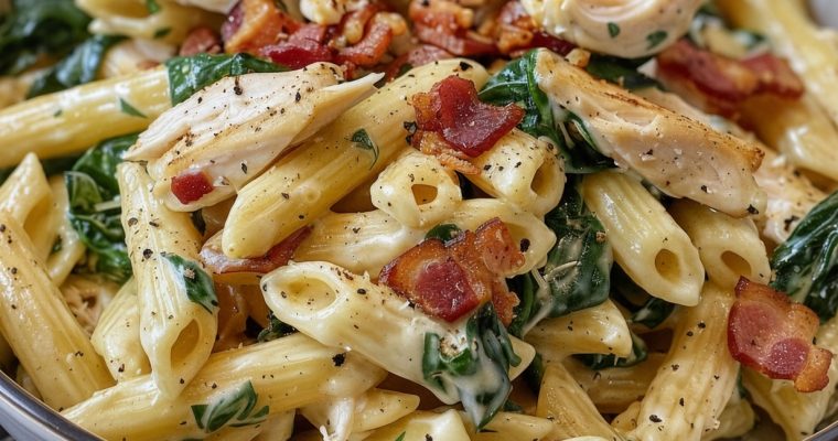 Chicken Bacon Spinach Penne