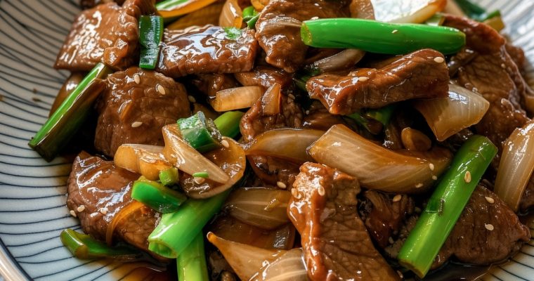 CHINESE BEEF AND ONION STIR FRY