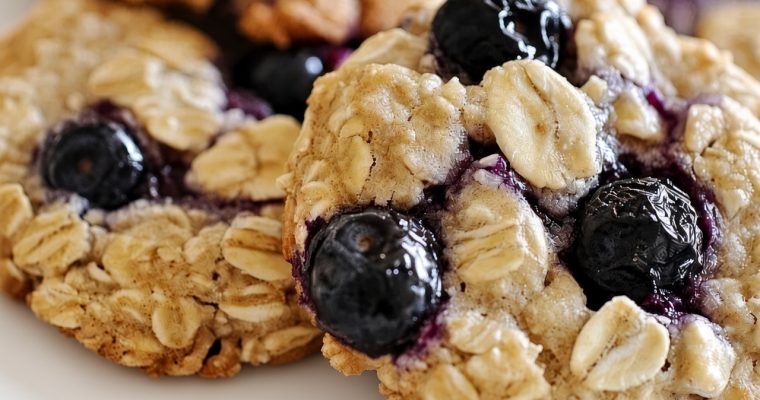 Banana Blueberry Oatmeal Breakfast Cookies