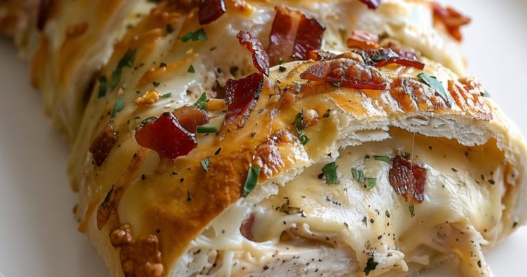 Chicken Bacon Ranch Stromboli