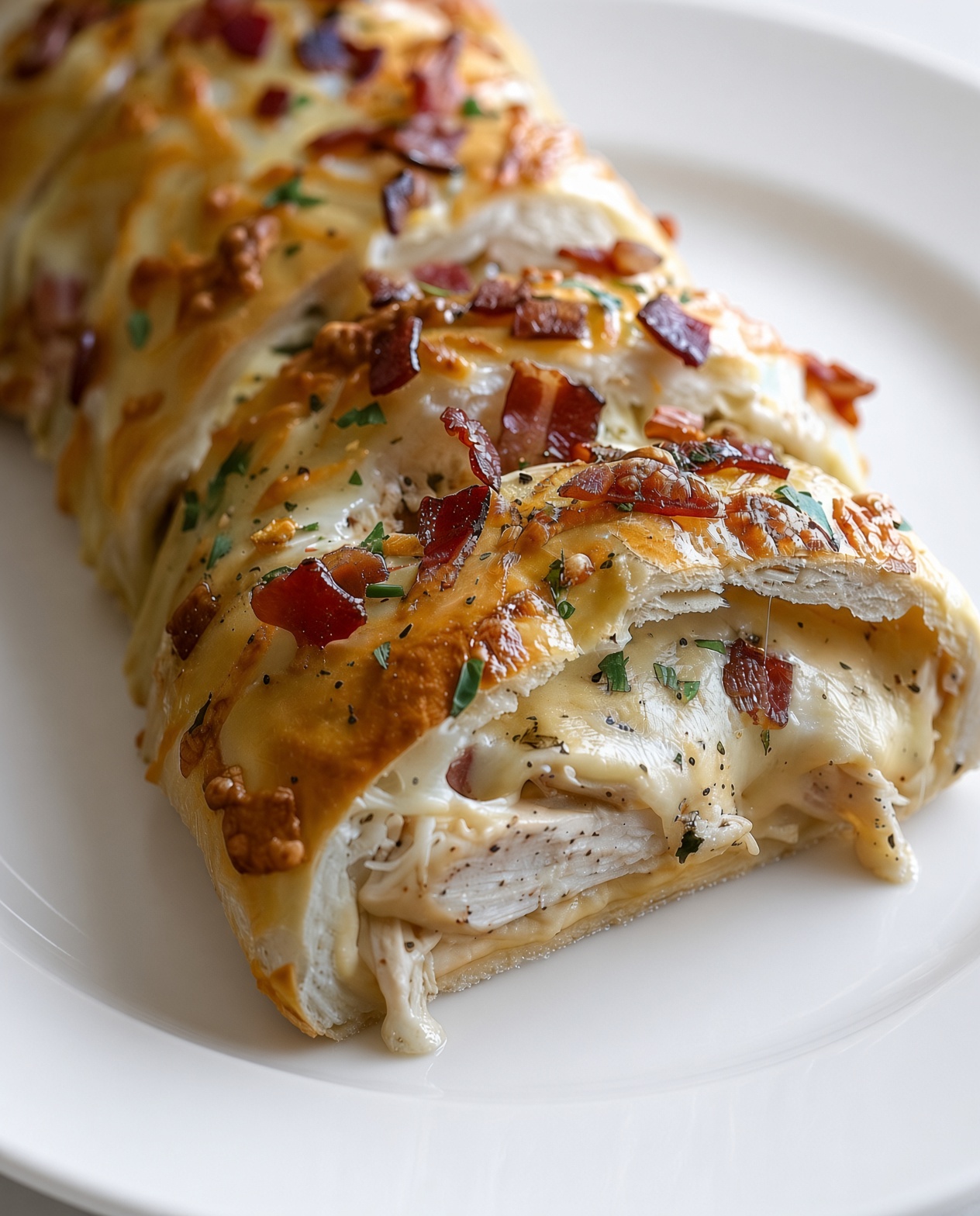 Chicken Bacon Ranch Stromboli