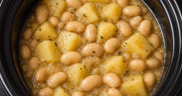 Slow Cooker Potatoes and Butter Beans