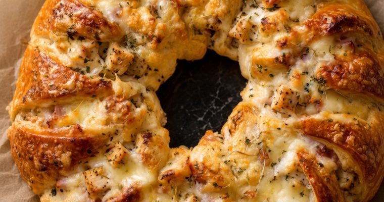 Creamy Chicken & Swiss Crescent Ring