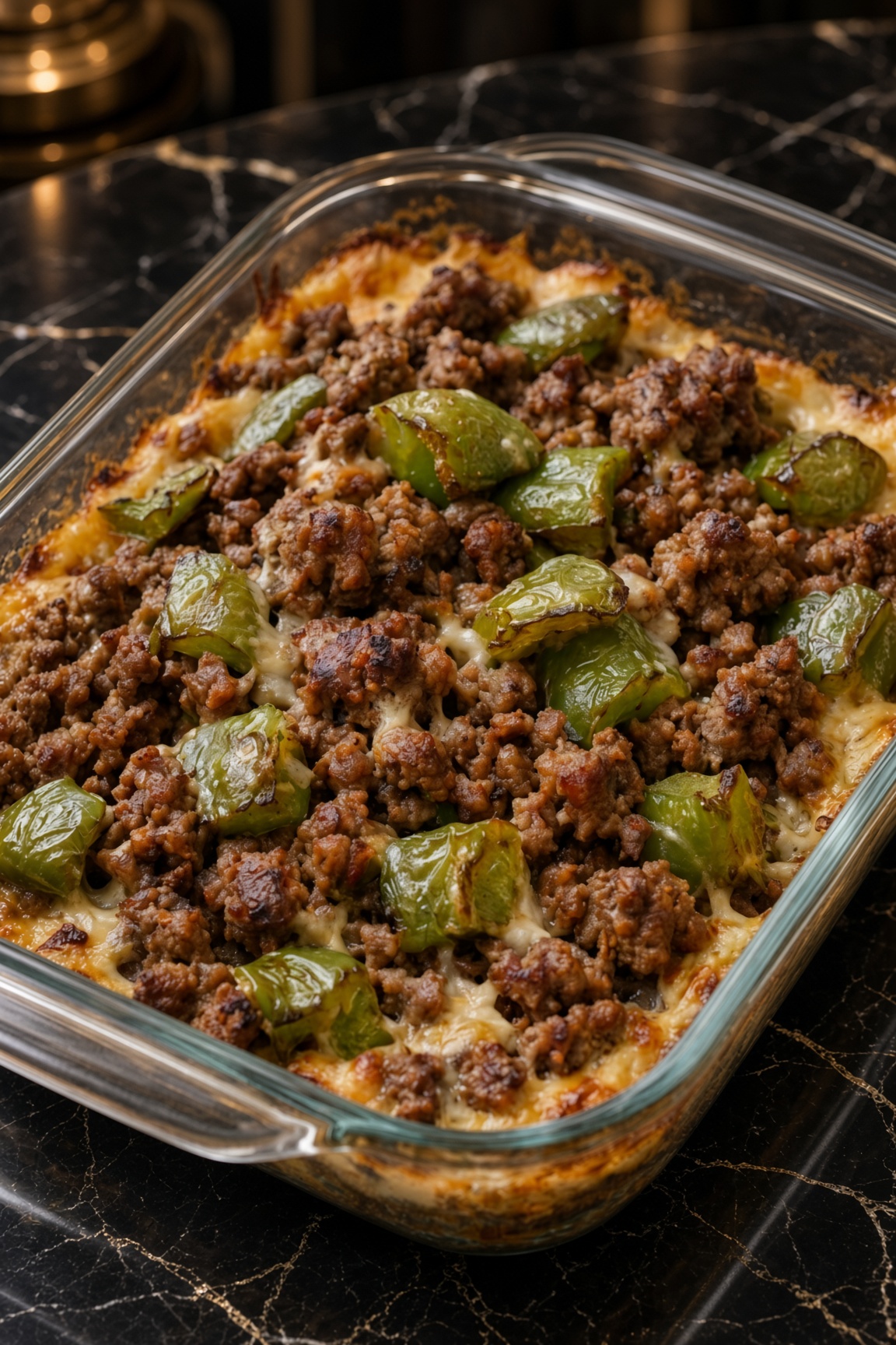 4-Ingredient Amish Beef and Bell Pepper Bake