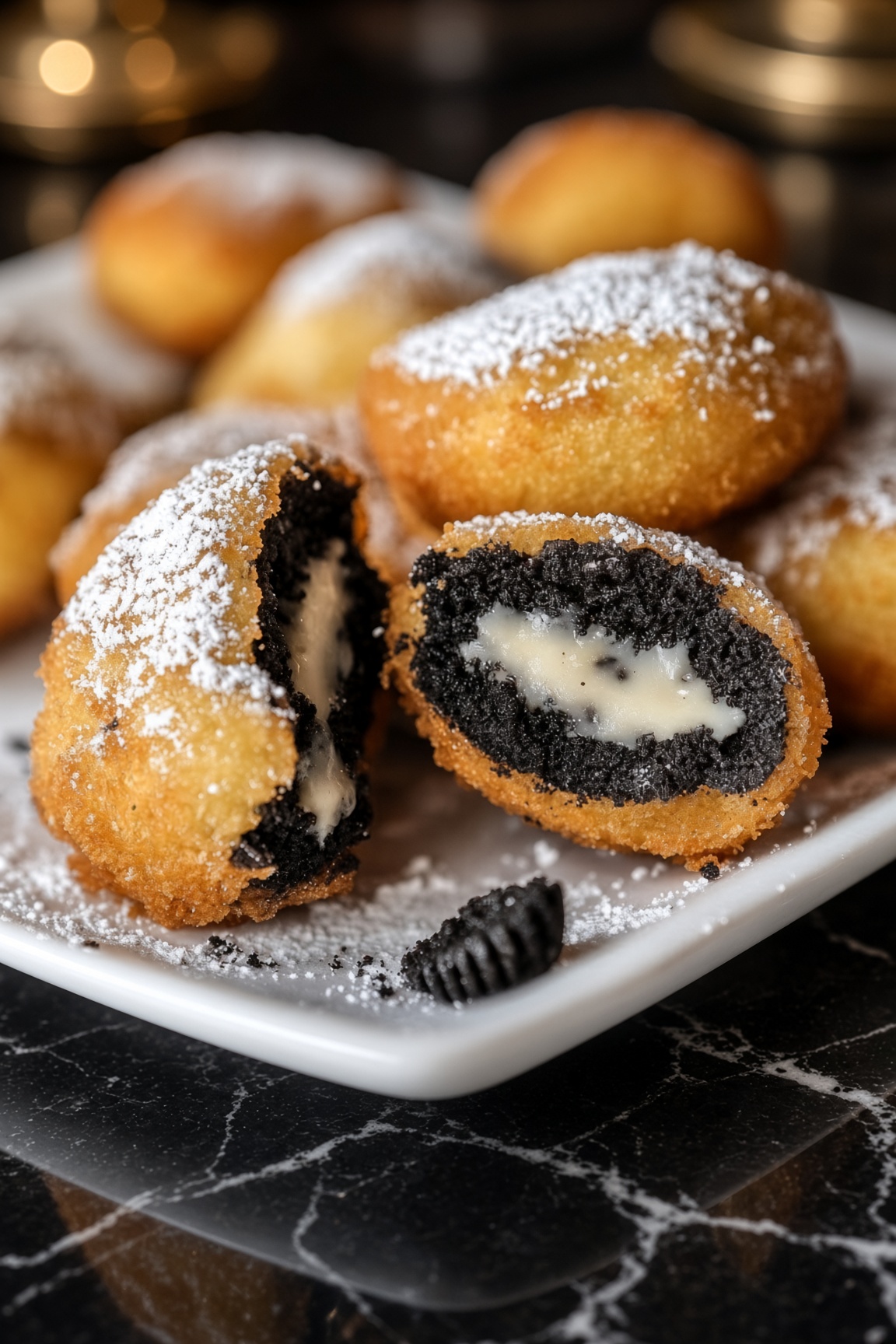 Cookies & Cream Cheesecake Deep-Fried Oreos