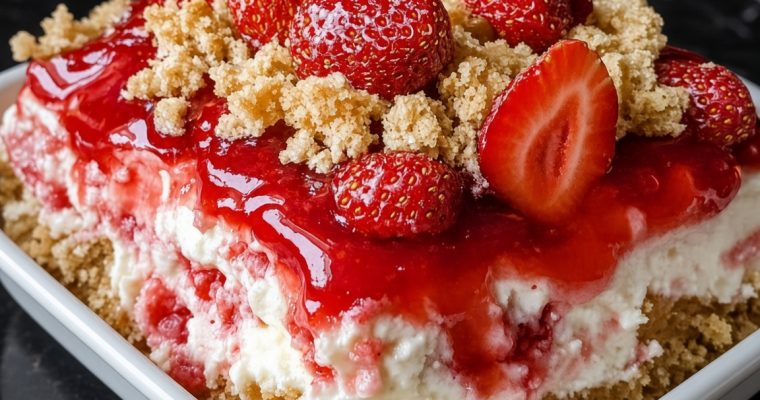 Strawberry Cheesecake Dump Cake