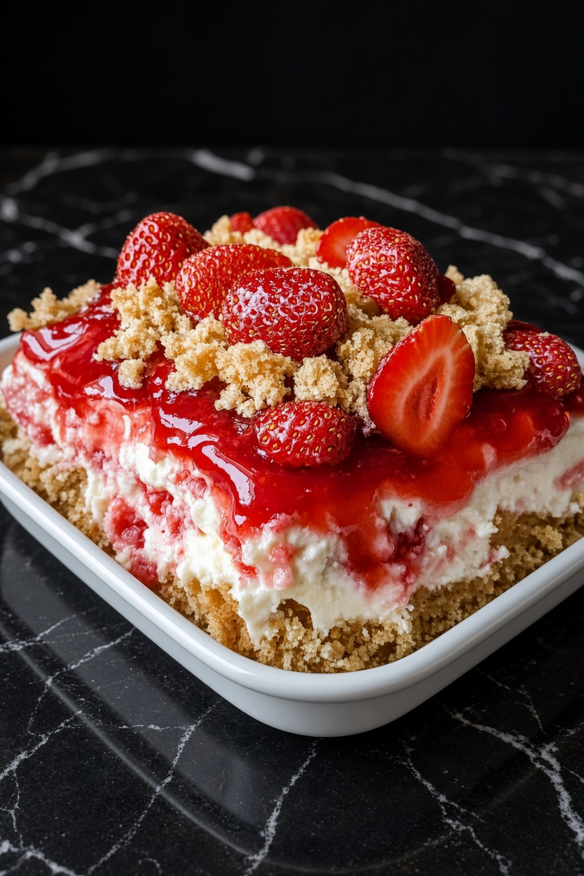 Strawberry Cheesecake Dump Cake