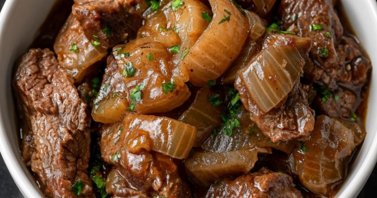 Slow Cooker Steak with Onion Soup