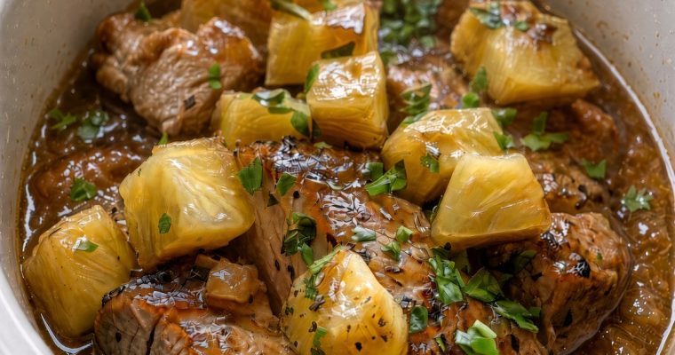 Slow Cooker Pineapple Pork