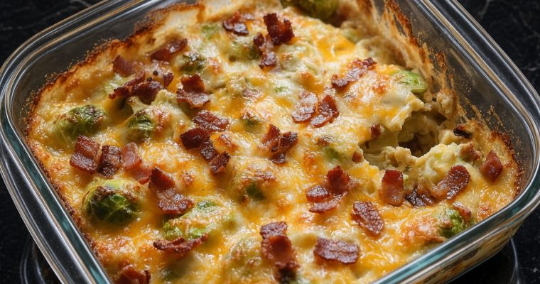 Bacon Brussels Sprouts Gratin