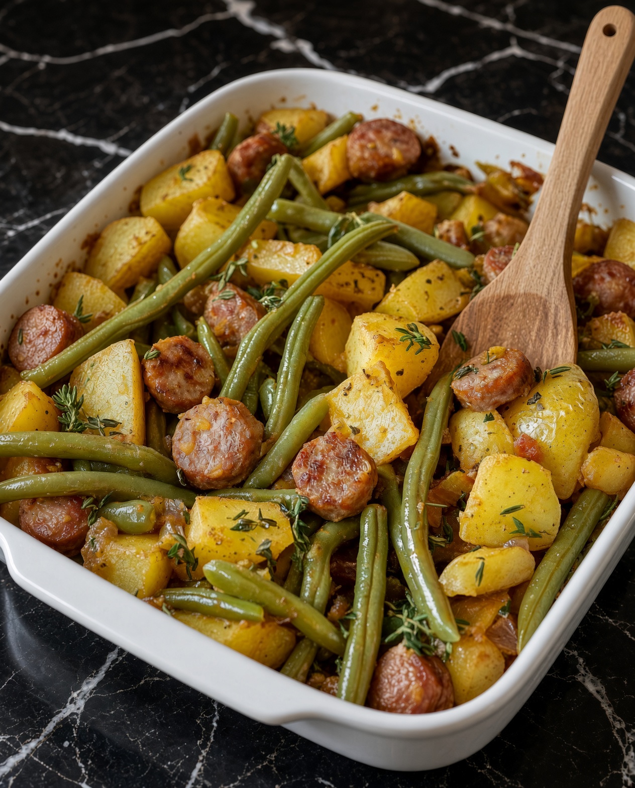 Sausage Green Bean Potato Casserole
