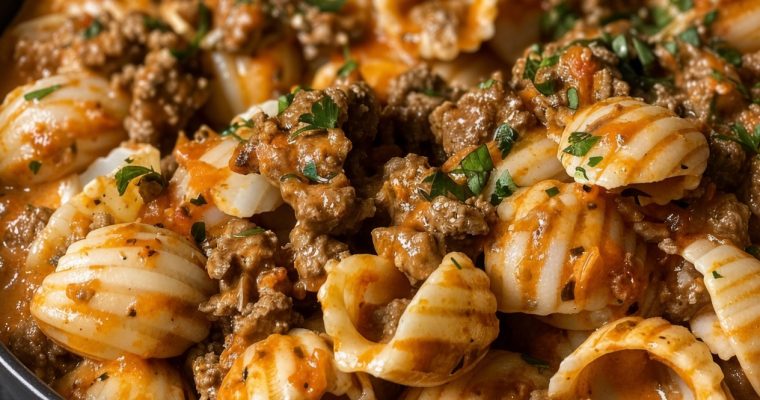 Creamy Beef and Shells