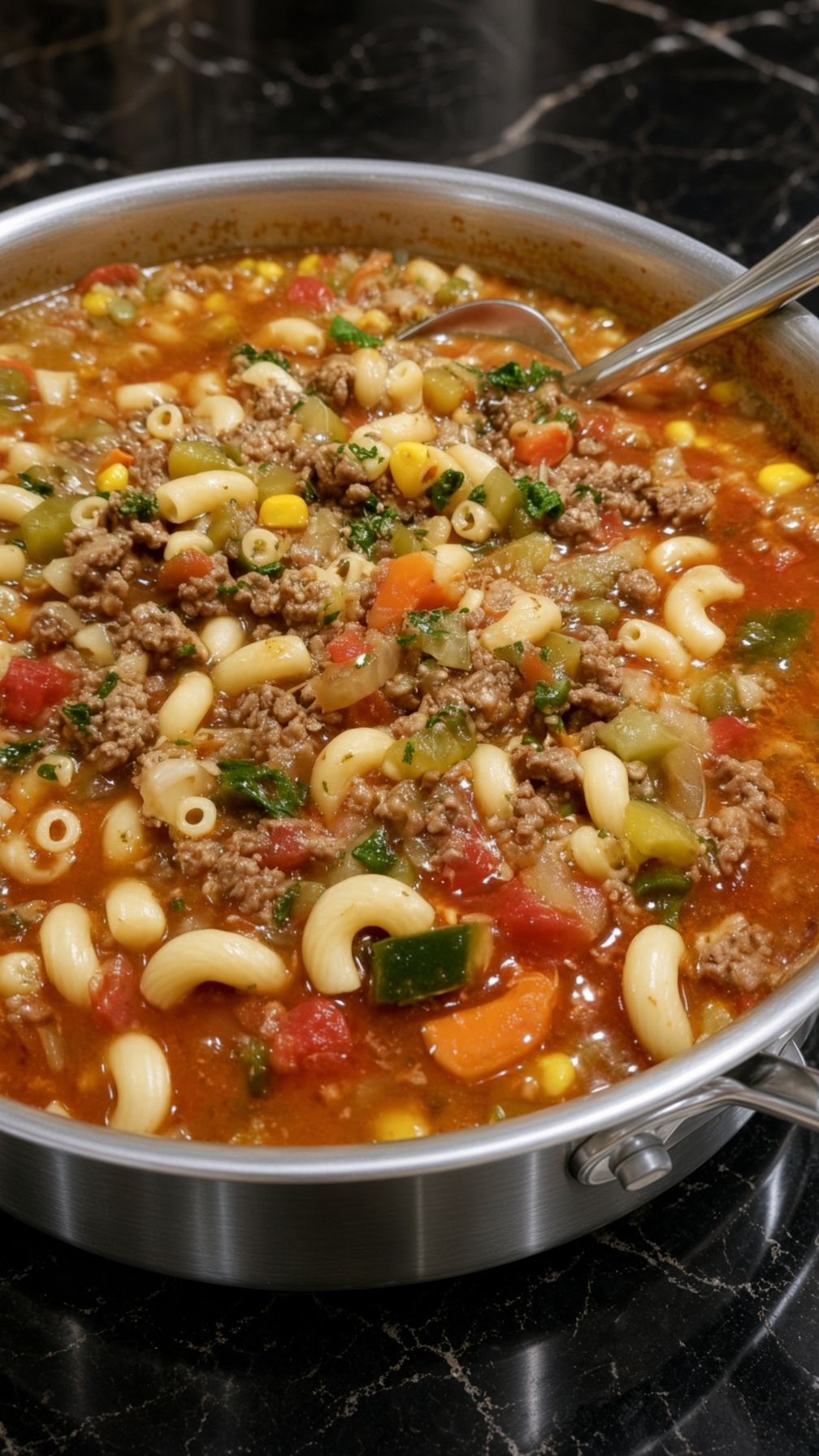 Beef and Macaroni Soup