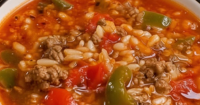 Stuffed Pepper Soup in the Slow Cooker