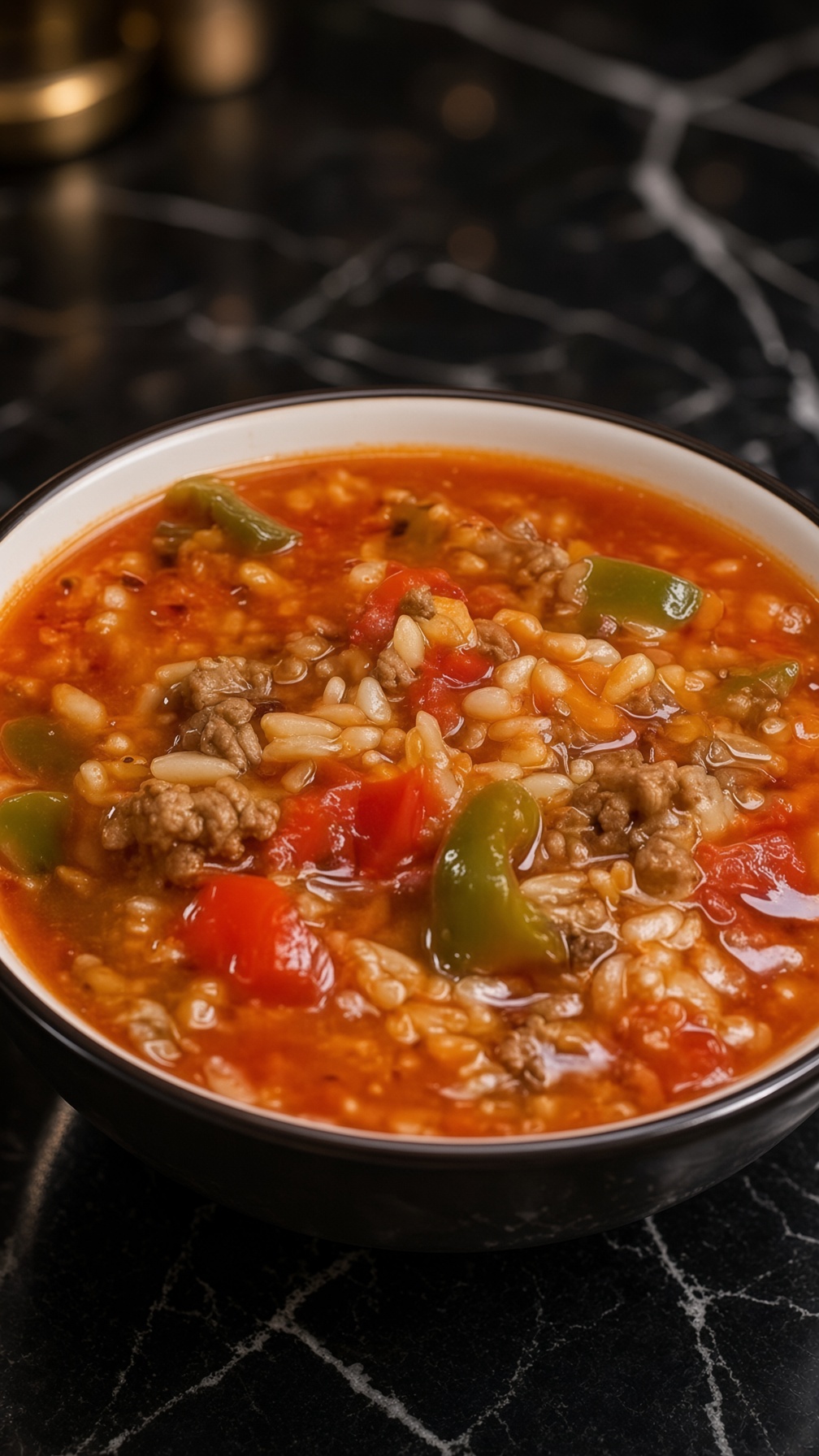 Stuffed Pepper Soup in the Slow Cooker
