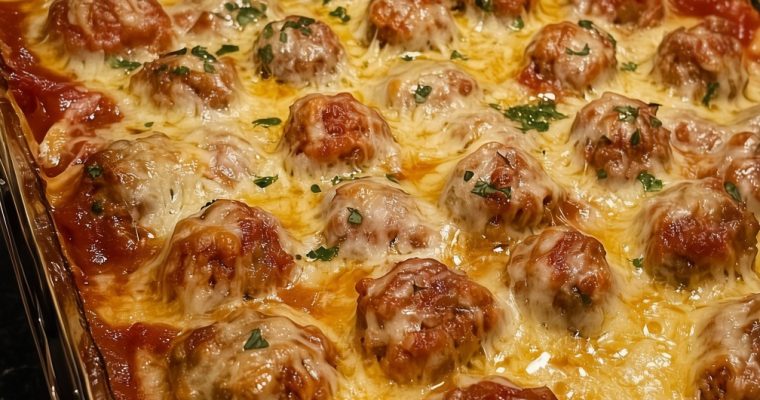 DUMP AND BAKE MEATBALL CASSEROLE