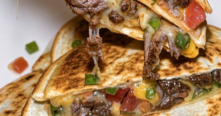 Loaded Steak Quesadillas